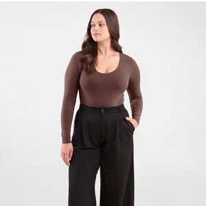 nuuds Chocolate Long Sleeve Bodysuit